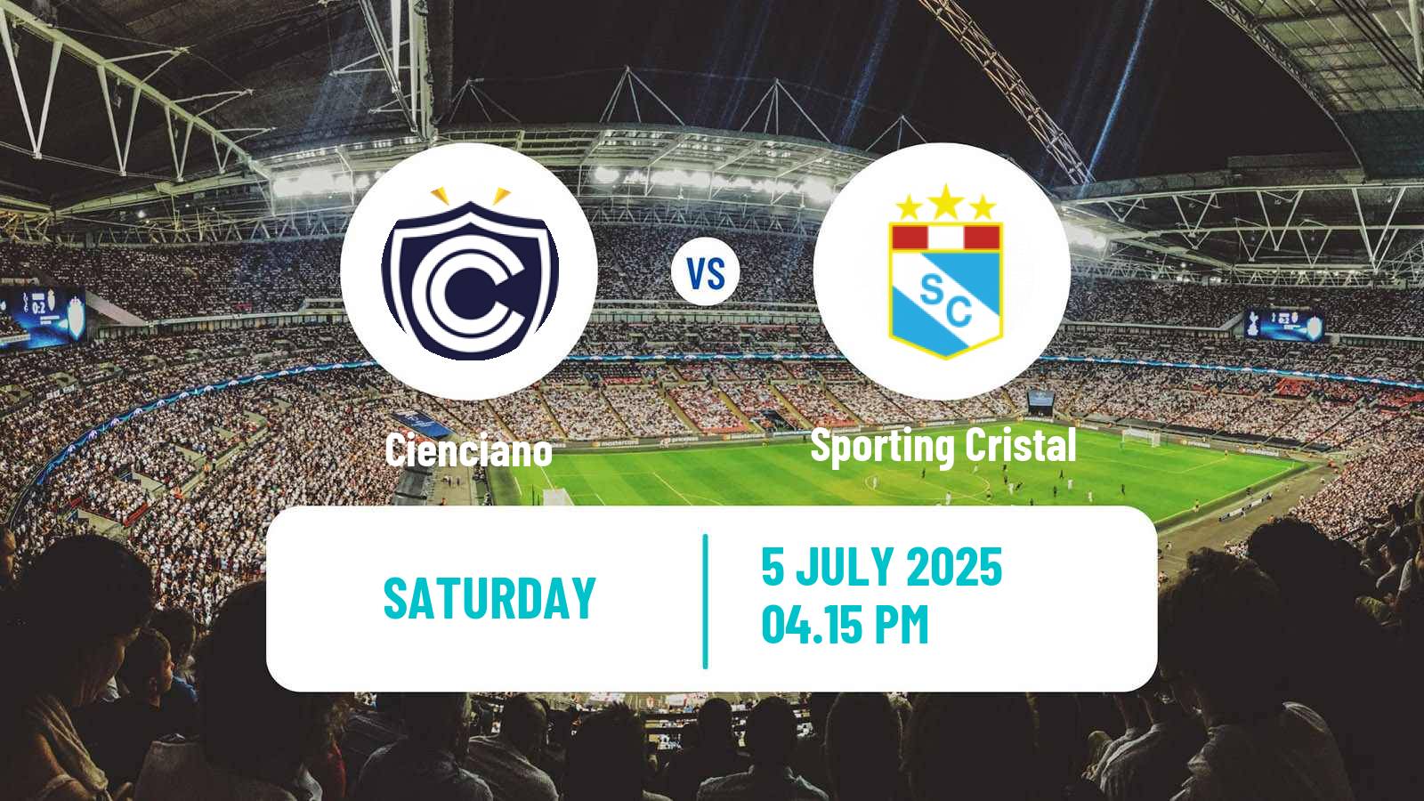 Football Peruvian Liga 1 Cienciano - Sporting Cristal