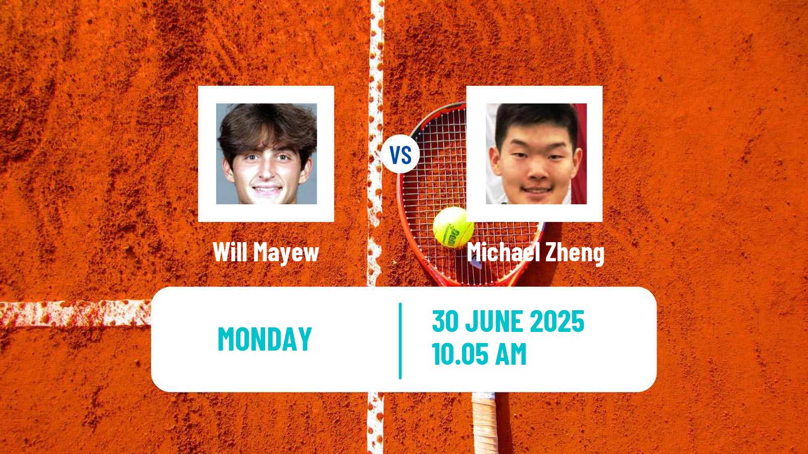 Tennis Cary Challenger Men Will Mayew - Michael Zheng