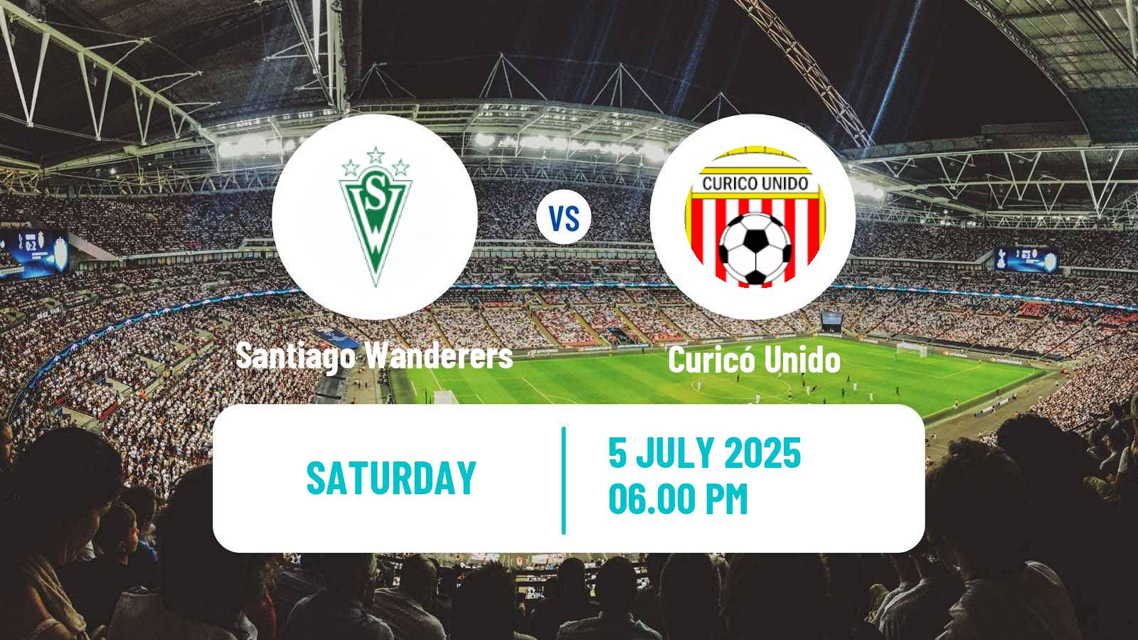 Soccer Chilean Primera B Santiago Wanderers - Curicó Unido