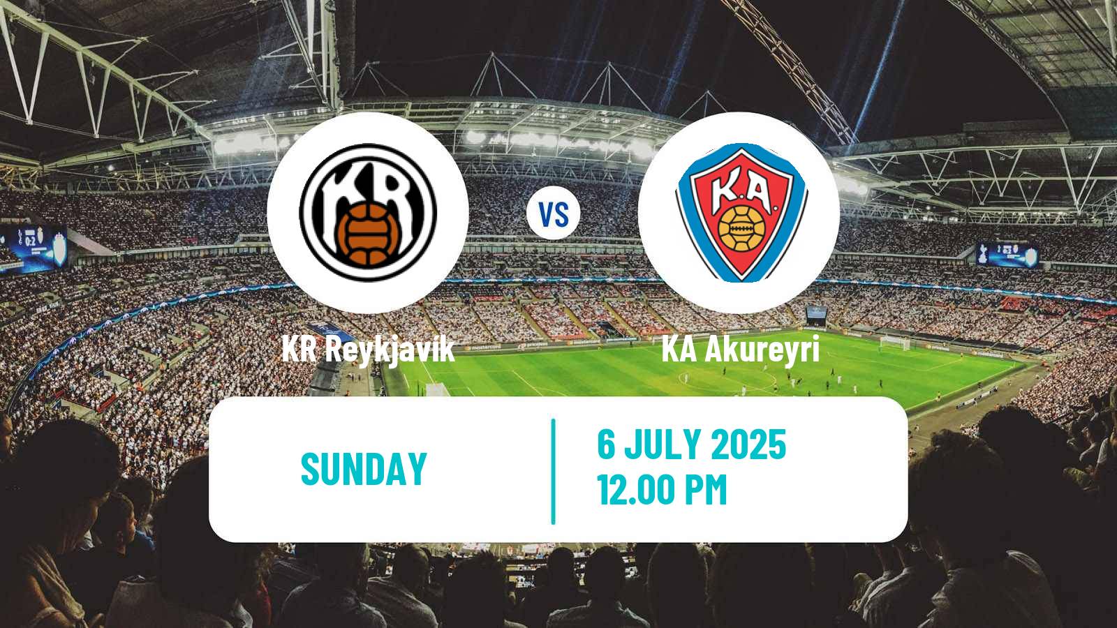 Football Icelandic Besta-deild karla KR Reykjavík - KA Akureyri