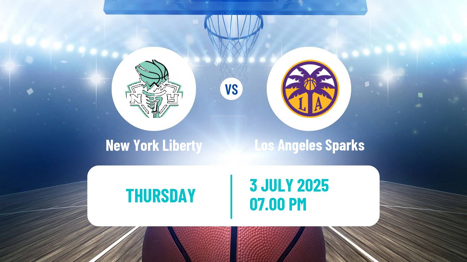 Basketball WNBA New York Liberty - Los Angeles Sparks