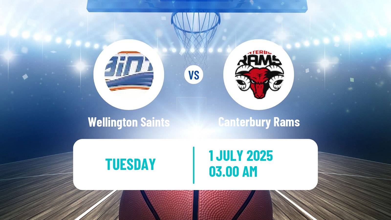Basketball New Zealand NBL Wellington Saints - Canterbury Rams