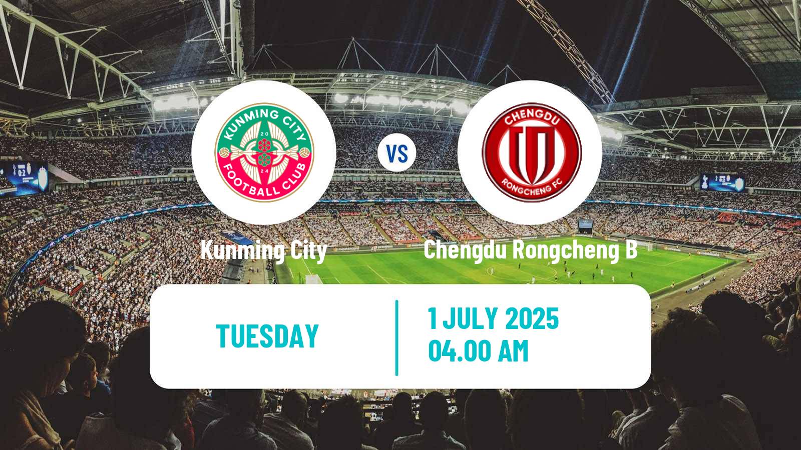 Football Chinese Yi League Kunming City - Chengdu Rongcheng B