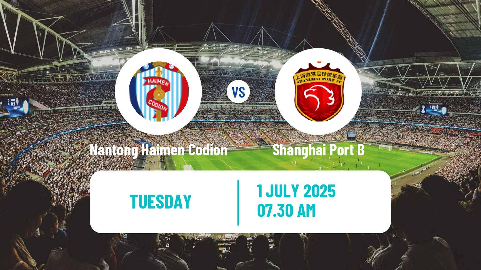 Football Chinese Yi League Nantong Haimen Codion - Shanghai Port B