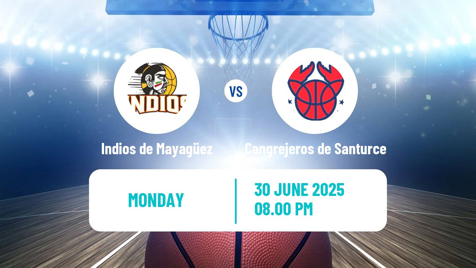 Basketball Puerto Rican BSN Indios de Mayagüez - Cangrejeros de Santurce