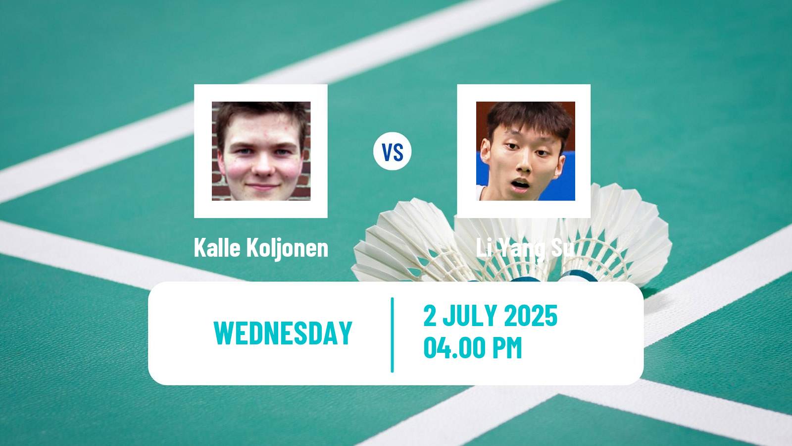 Badminton BWF World Tour Canada Open Men Kalle Koljonen - Li Yang Su