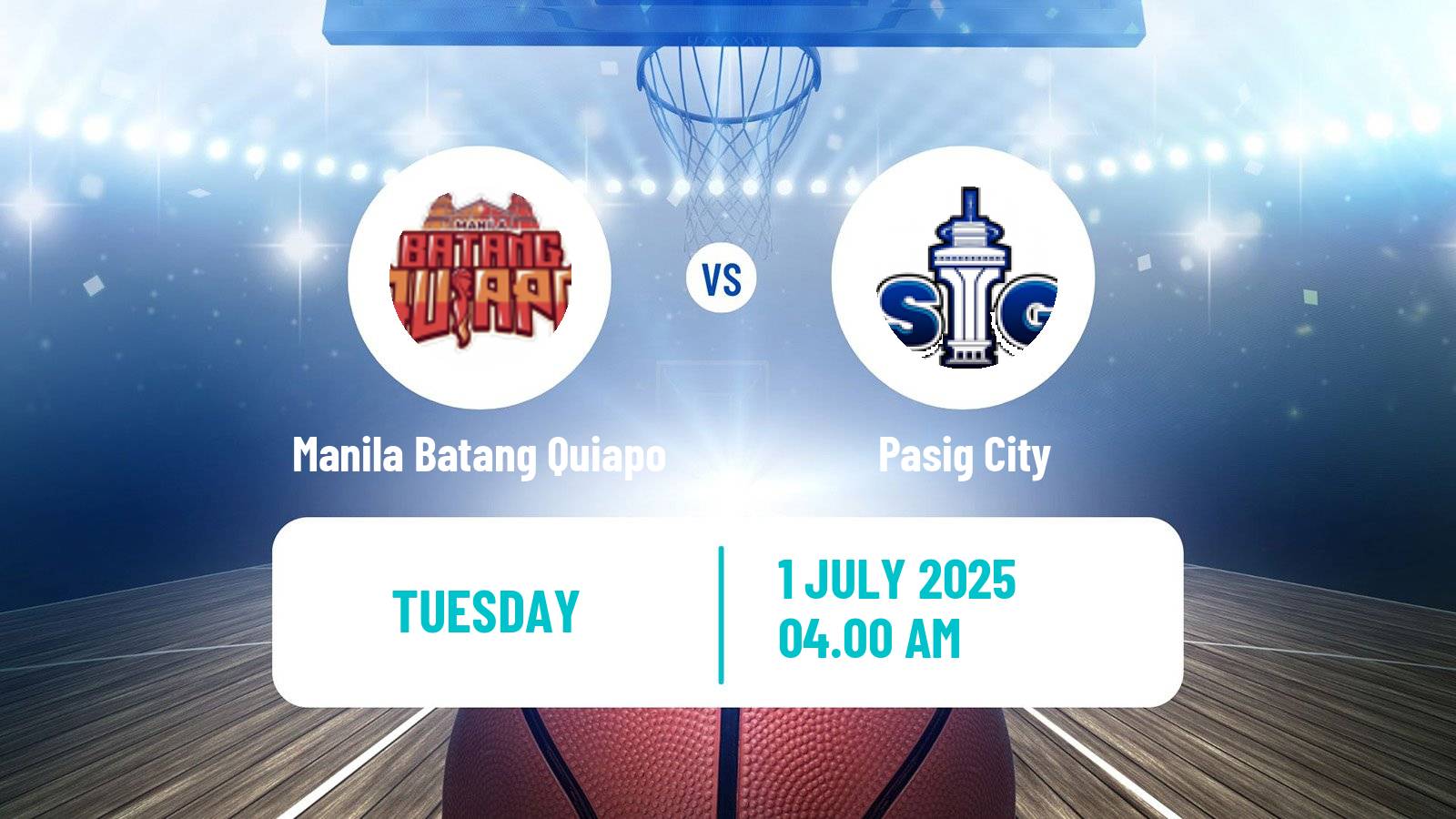 Basketball Philippines MBPL  Manila Batang Quiapo - Pasig City