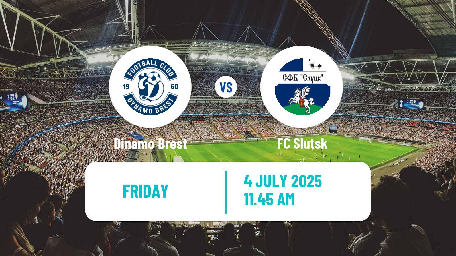 Football Belarusian Vysshaya Liga Dinamo Brest - Slutsk