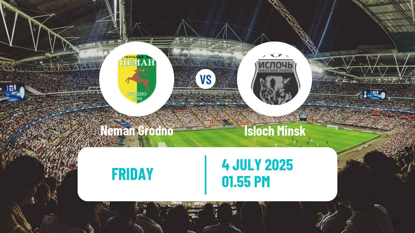Football Belarusian Vysshaya Liga Neman Grodno - Isloch Minsk