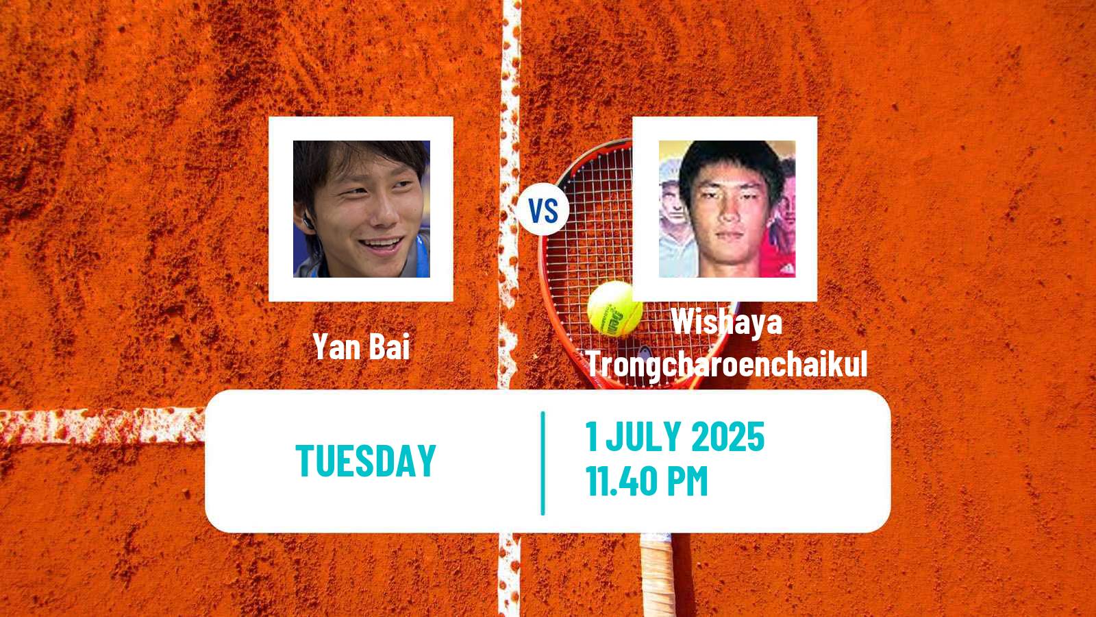 Tennis ITF M15 Maanshan 4 Men Yan Bai - Wishaya Trongcharoenchaikul