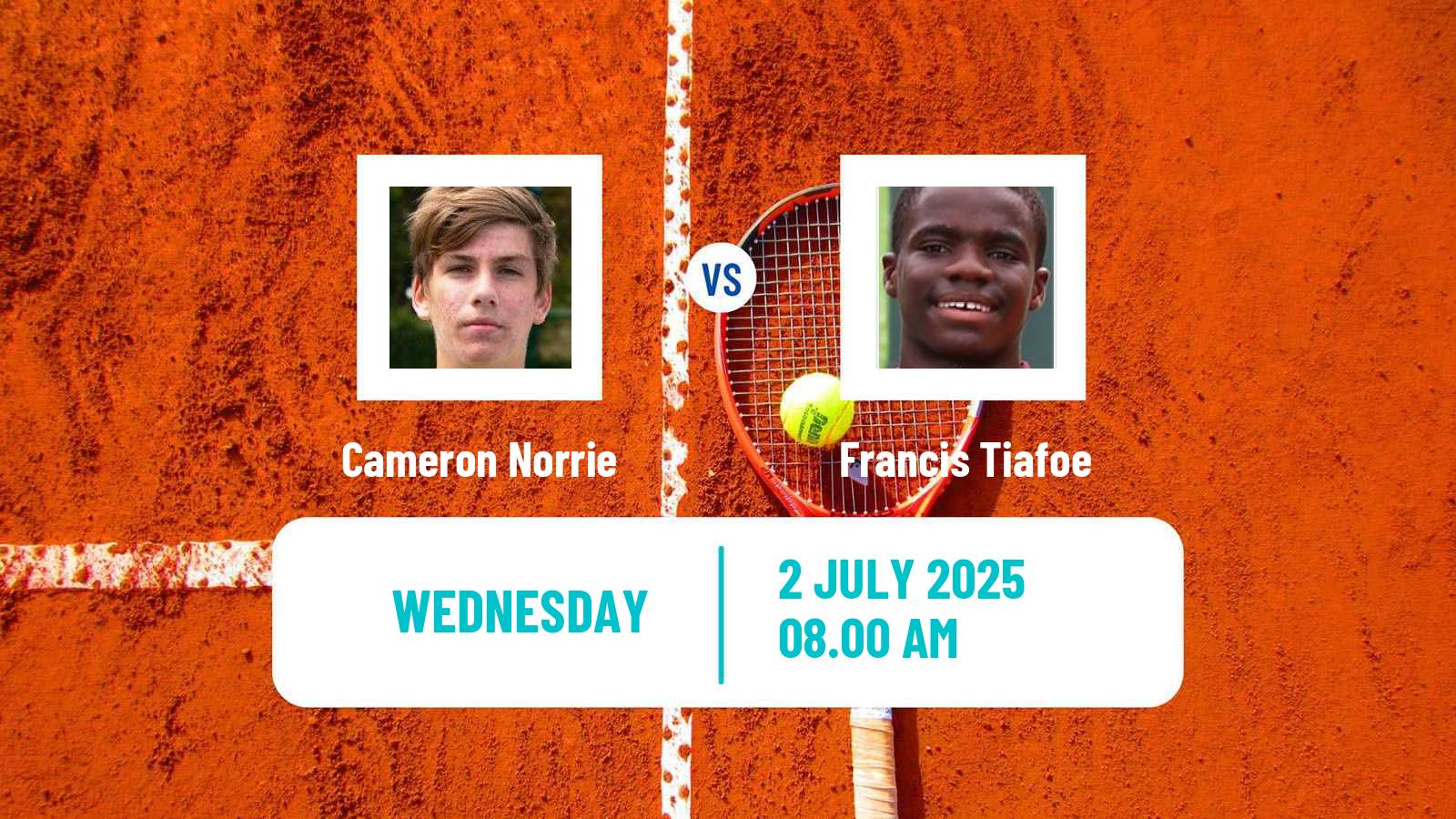 Tennis ATP Wimbledon Cameron Norrie - Francis Tiafoe