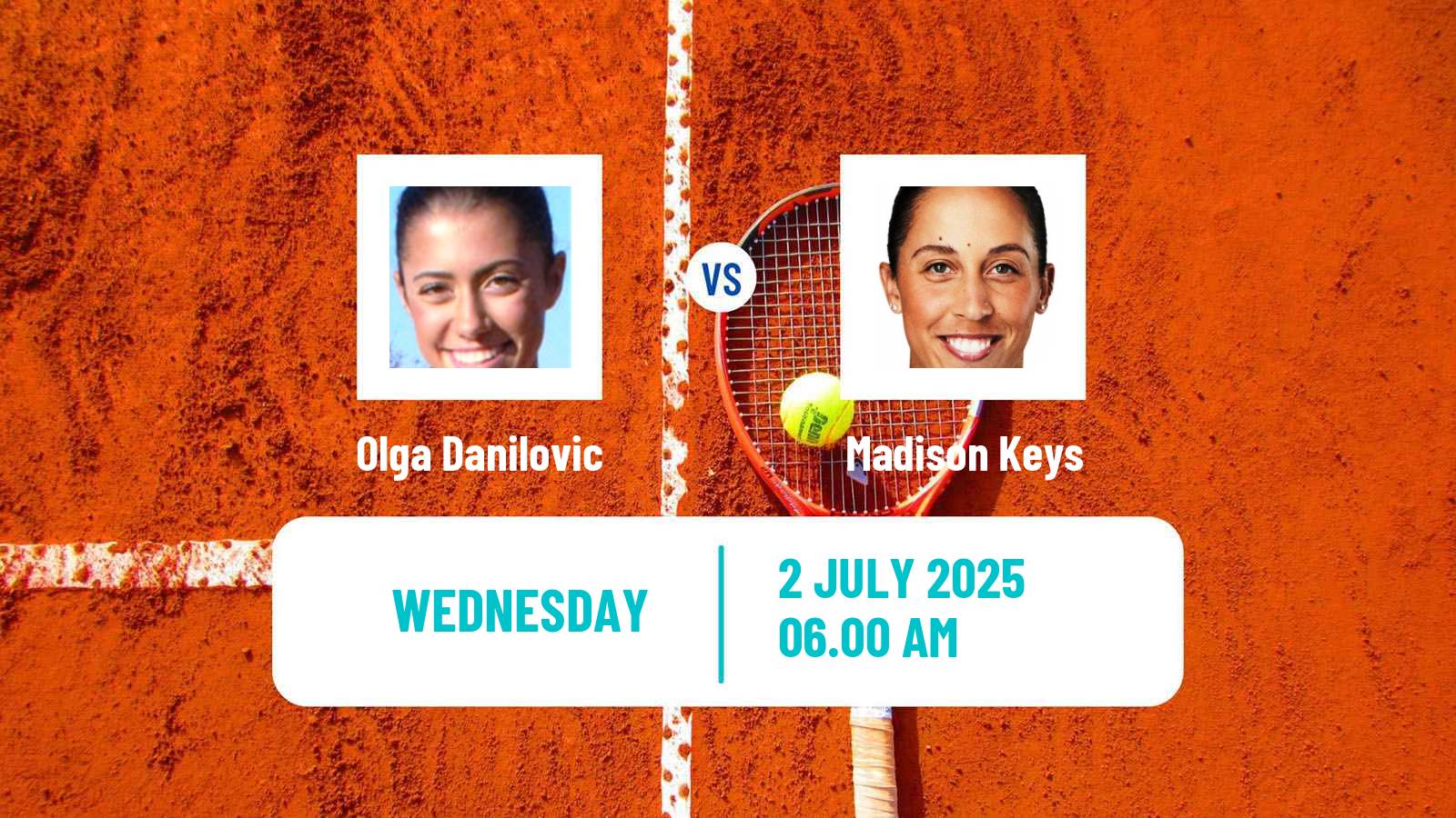 Tennis WTA Wimbledon Olga Danilovic - Madison Keys