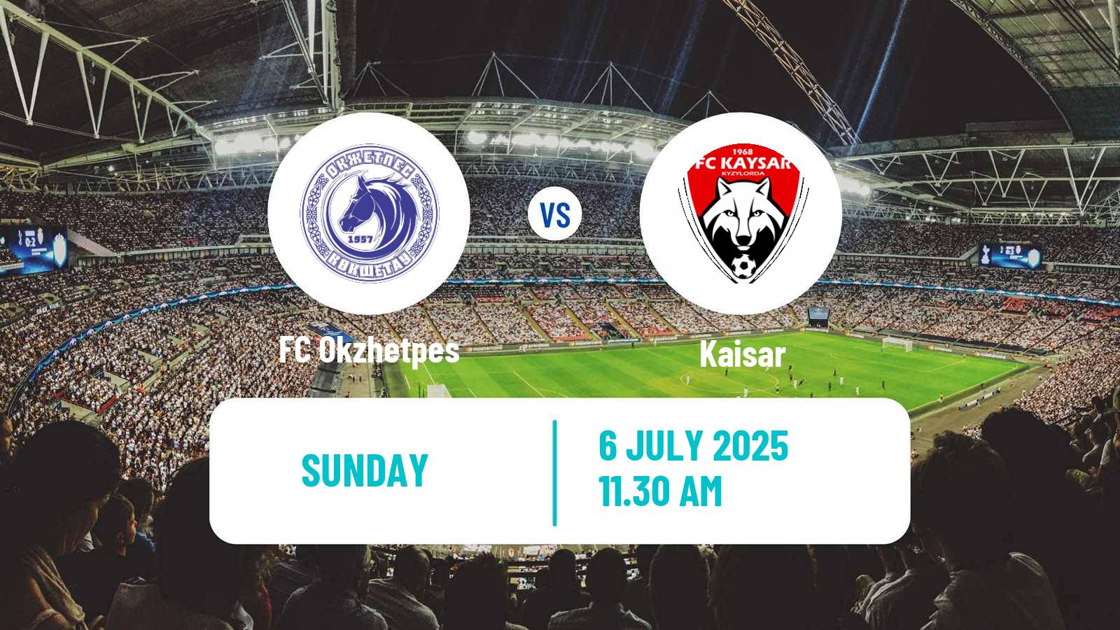 Soccer Kazakh Premier League Okzhetpes - Kaisar