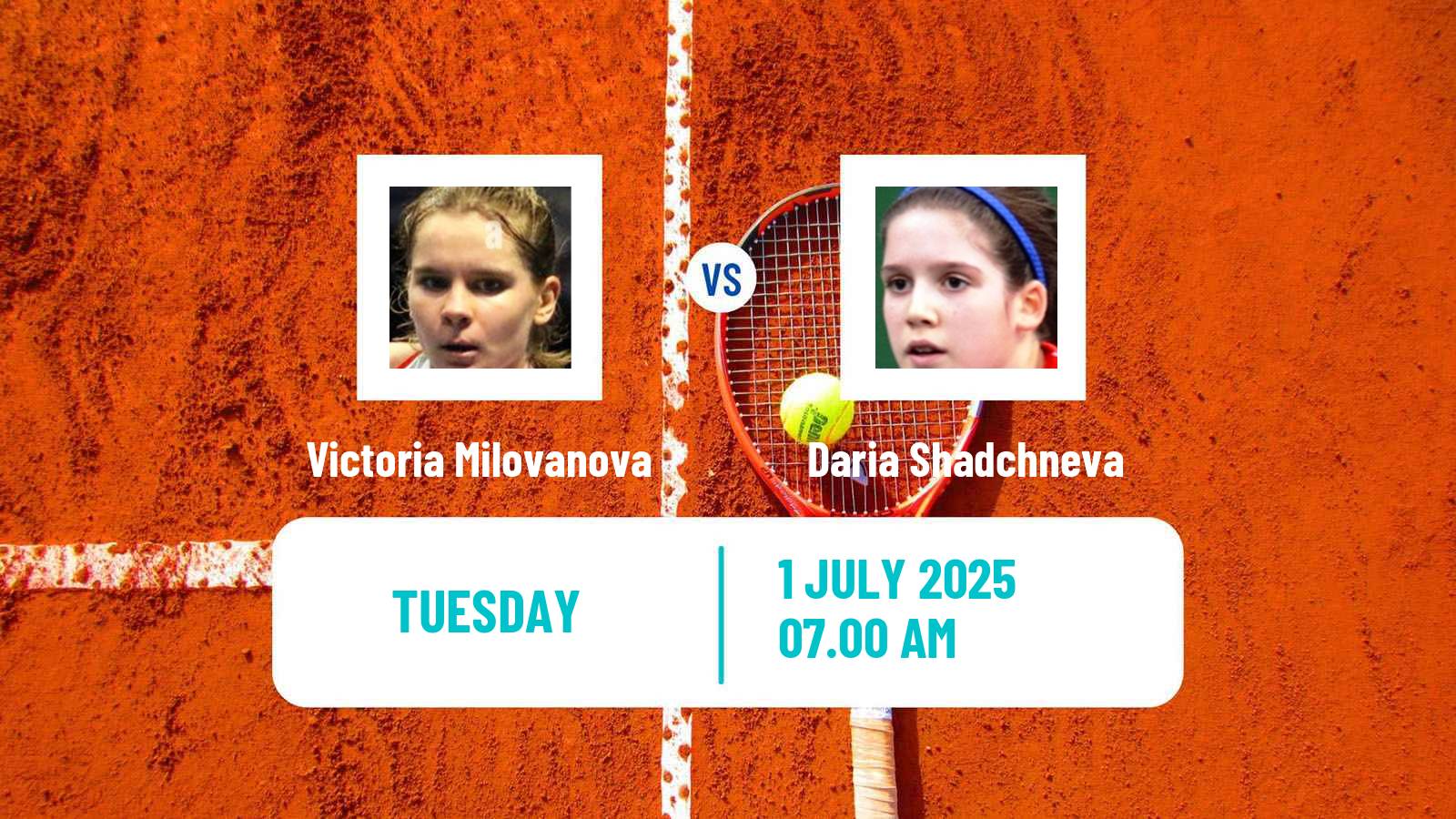Tennis ITF W15 Monastir 26 Women Victoria Milovanova - Daria Shadchneva