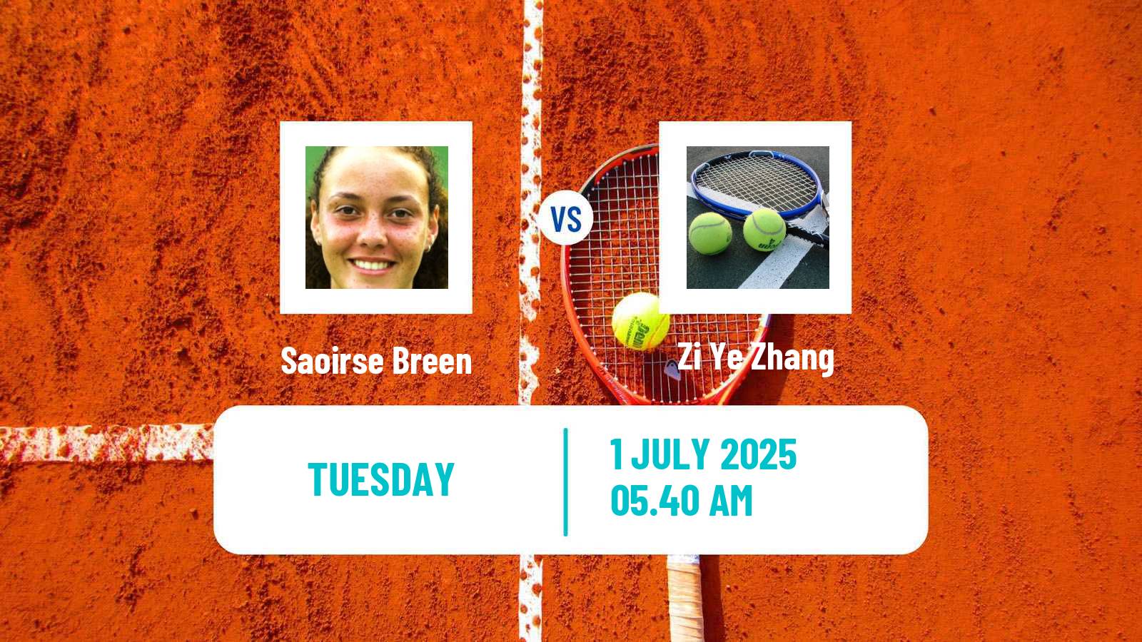 Tennis ITF W15 Monastir 26 Women Saoirse Breen - Zi Ye Zhang