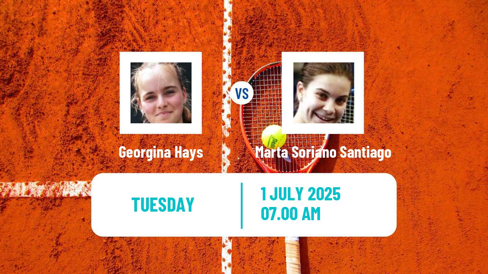 Tennis ITF W15 Getxo Women Georgina Hays - Marta Soriano Santiago