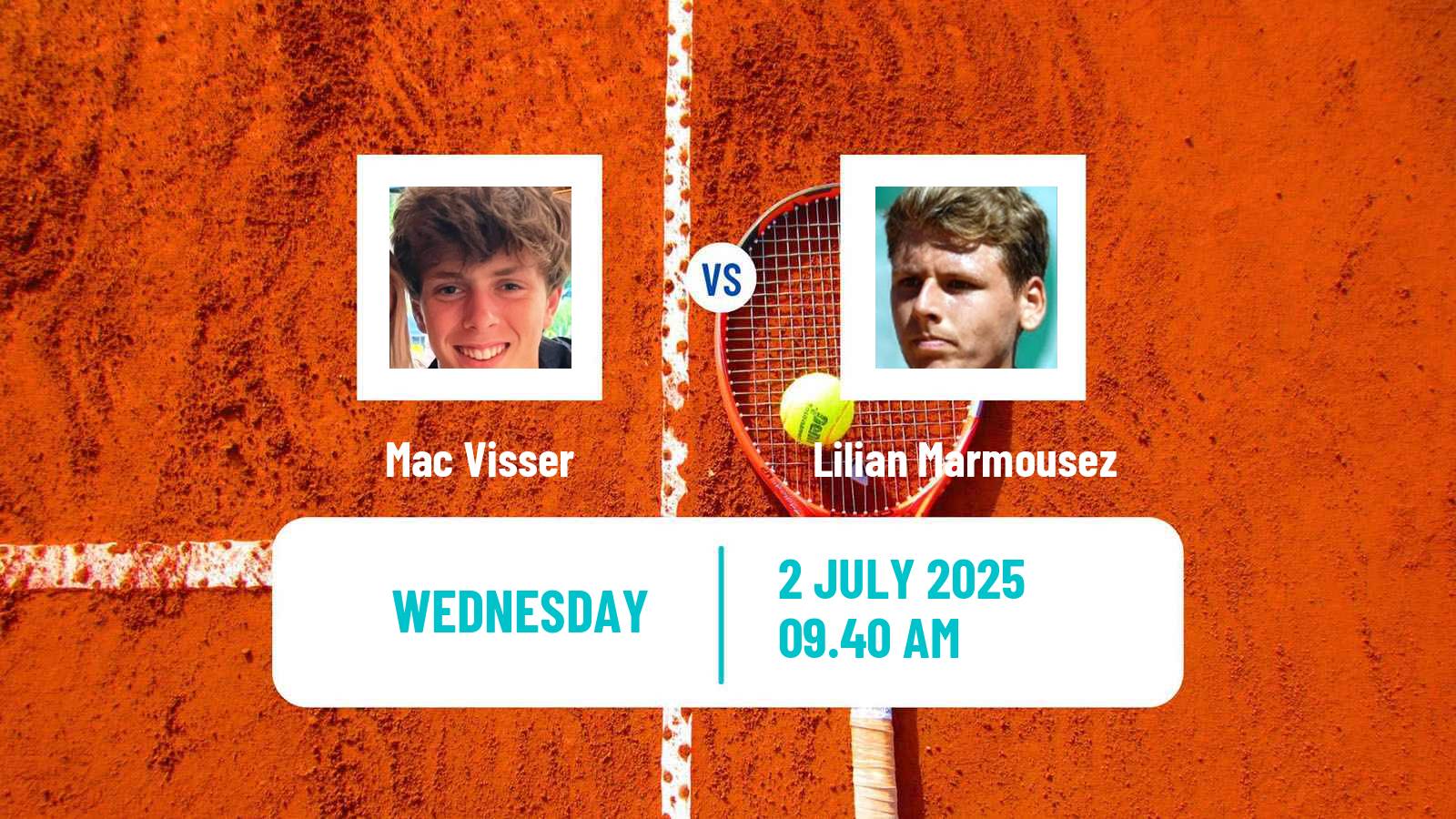 Tennis ITF M15 Amstelveen Men Mac Visser - Lilian Marmousez