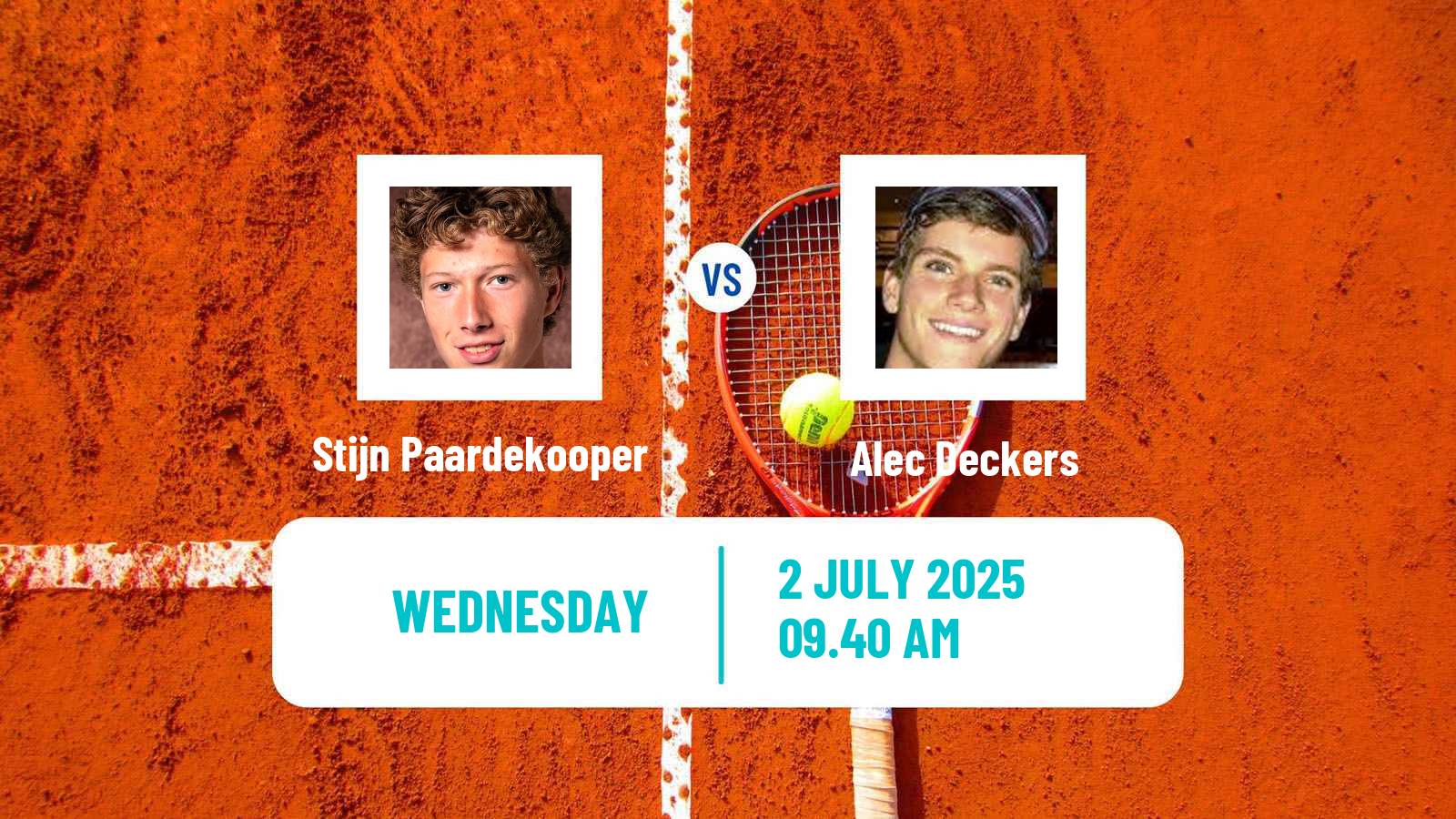 Tennis ITF M15 Amstelveen Men Stijn Paardekooper - Alec Deckers