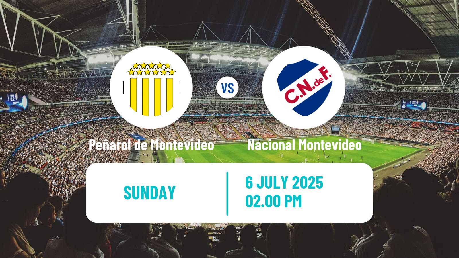 Soccer Uruguayan Primera Division Peñarol de Montevideo - Nacional Montevideo