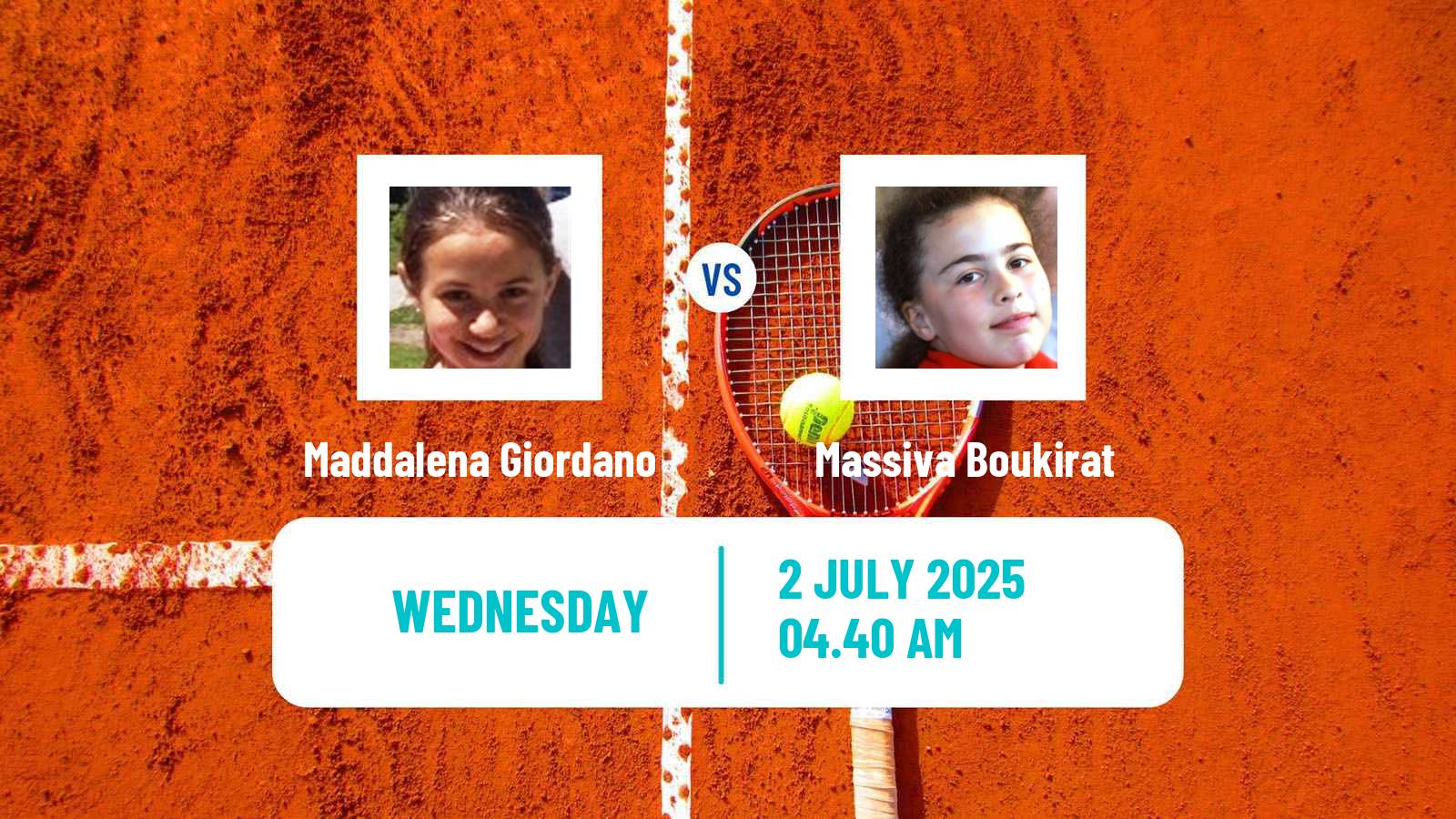 Tennis ITF W15 Bissy Chambery Women Maddalena Giordano - Massiva Boukirat