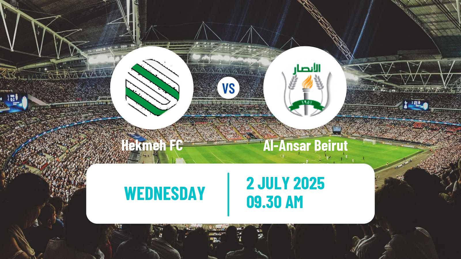 Soccer Lebanese Premier League Hekmeh - Al-Ansar Beirut