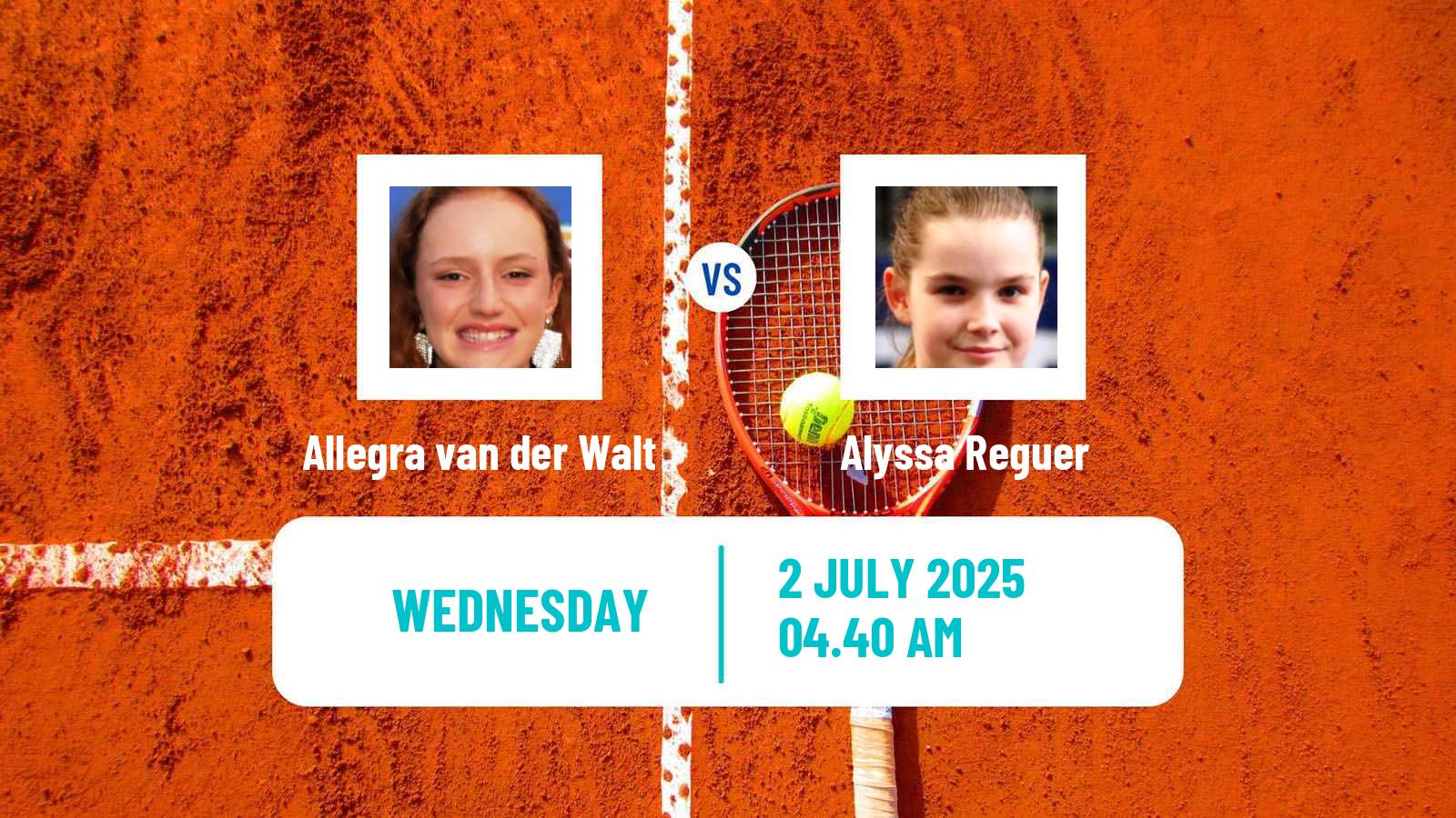 Tennis ITF W15 Hillcrest Women Allegra van der Walt - Alyssa Reguer
