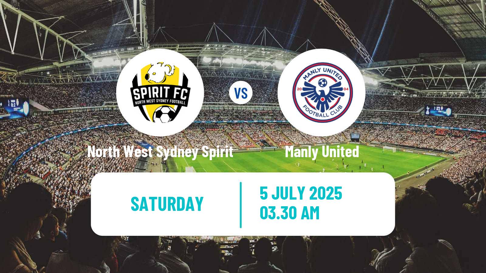Soccer Australian NPL NSW North West Sydney Spirit - Manly United