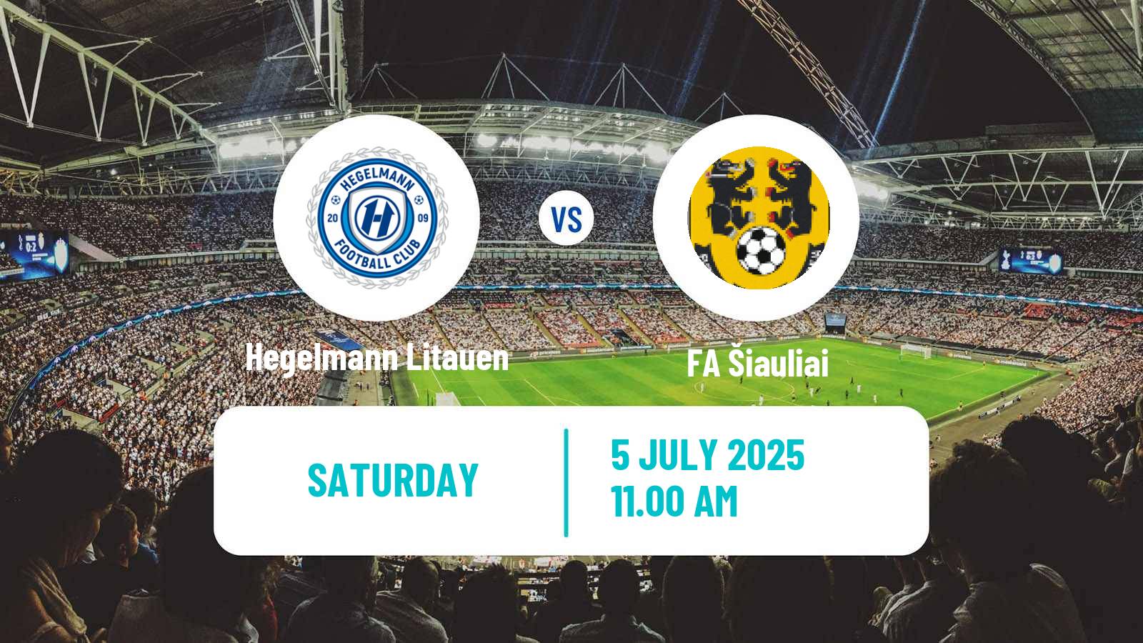 Football Lithuanian A Lyga Hegelmann Litauen - FA Šiauliai