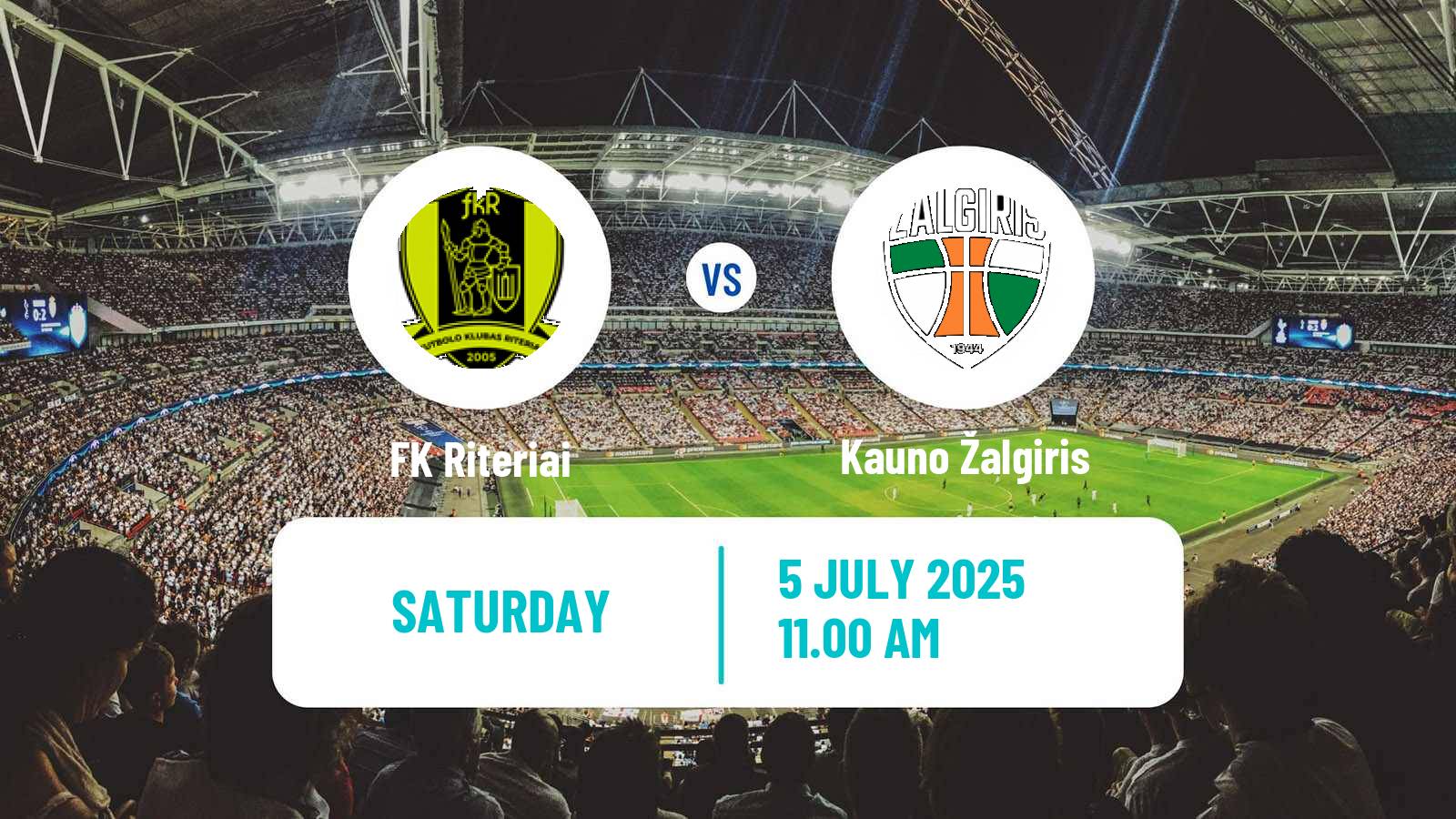 Football Lithuanian A Lyga Riteriai - Kauno Žalgiris