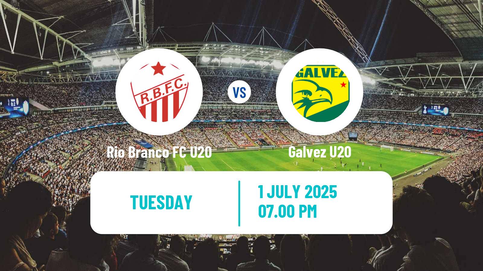Soccer Brazilian Acreano U20 Rio Branco FC U20 - Galvez U20