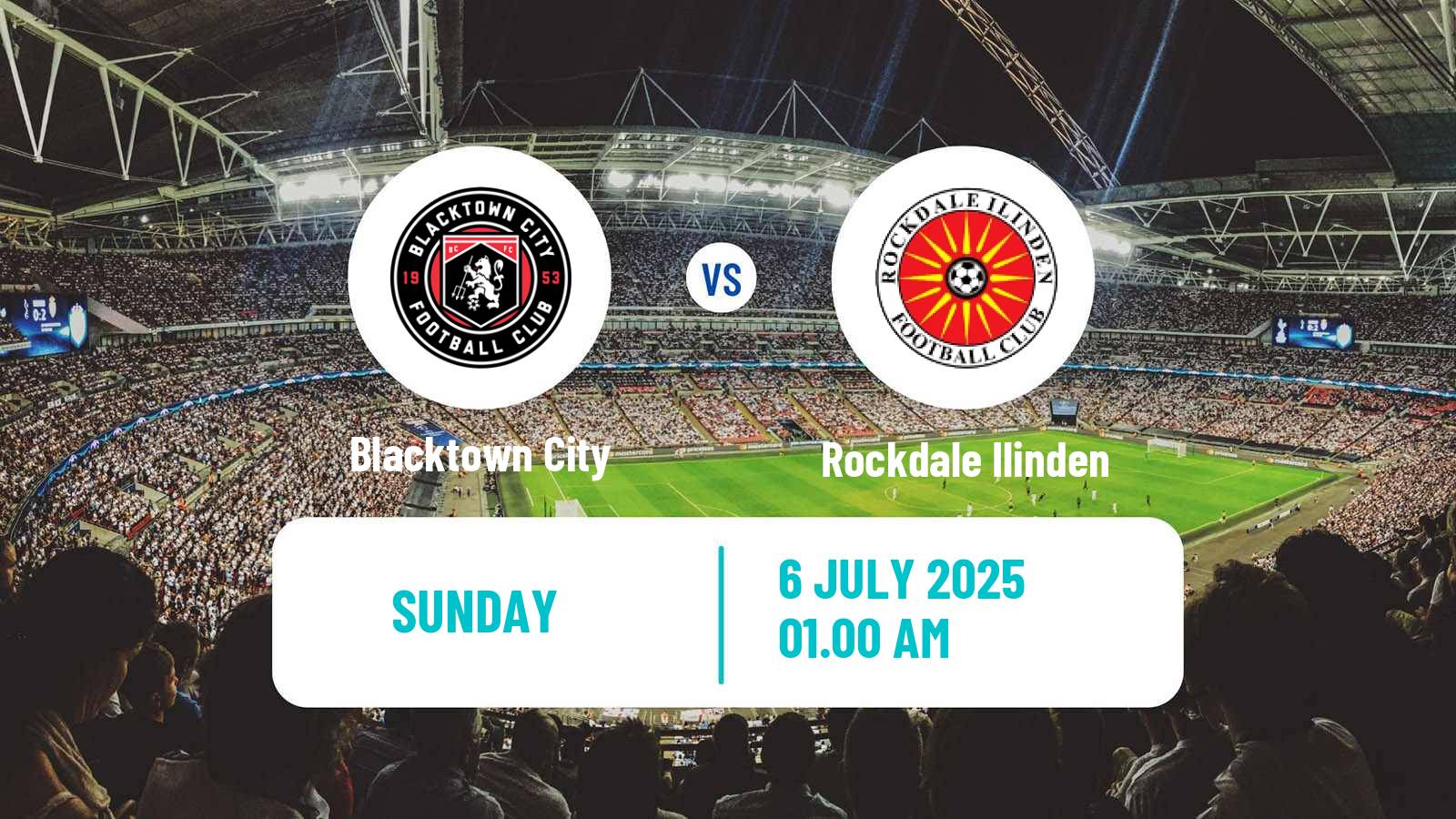 Soccer Australian NPL NSW Blacktown City - Rockdale Ilinden
