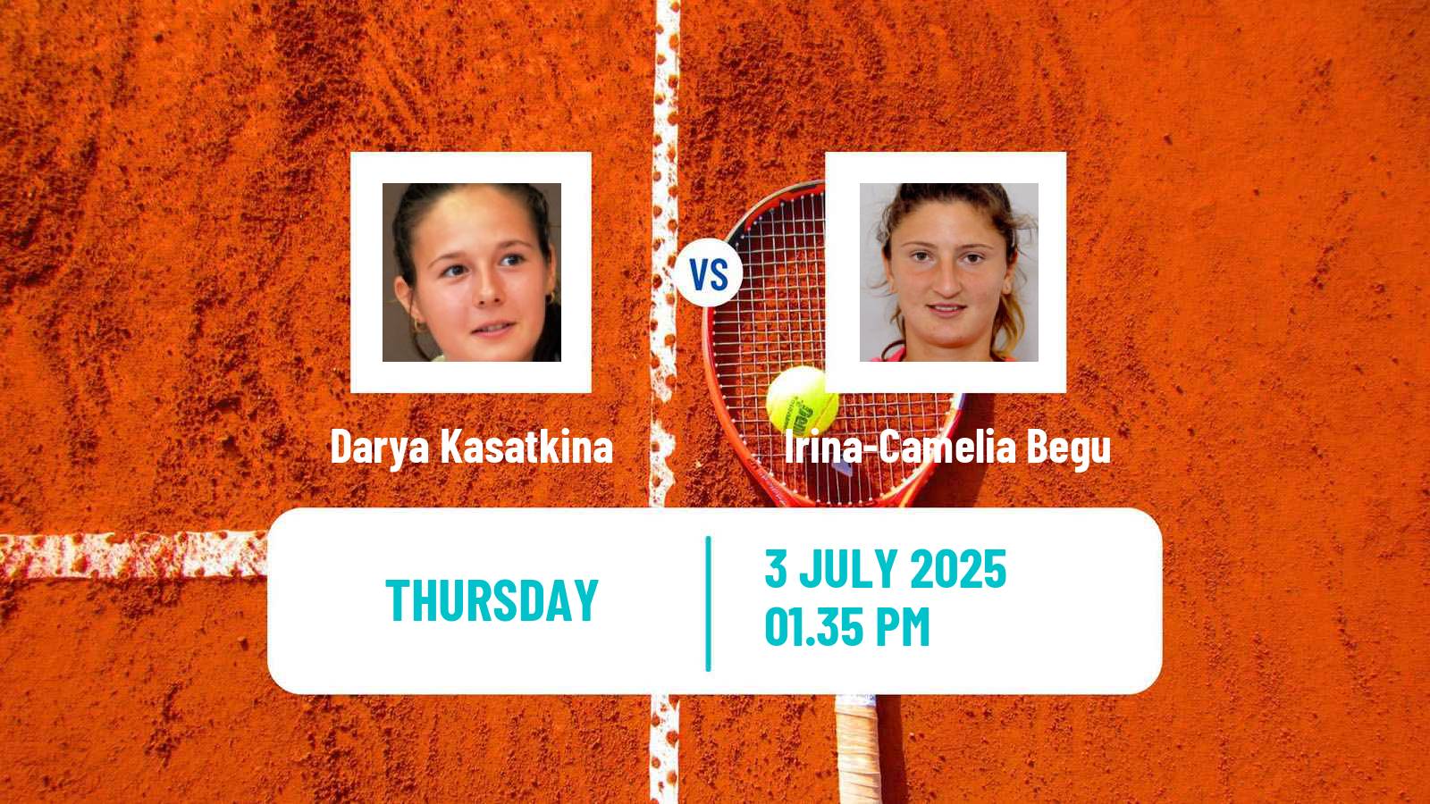 Tennis WTA Wimbledon Darya Kasatkina - Irina-Camelia Begu