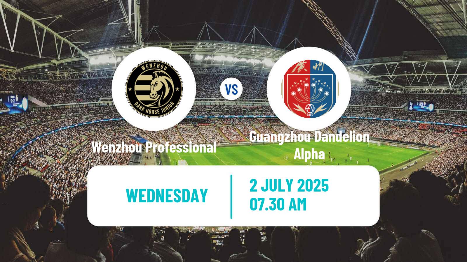 Soccer Chinese Yi League Wenzhou Professional - Guangzhou Dandelion Alpha