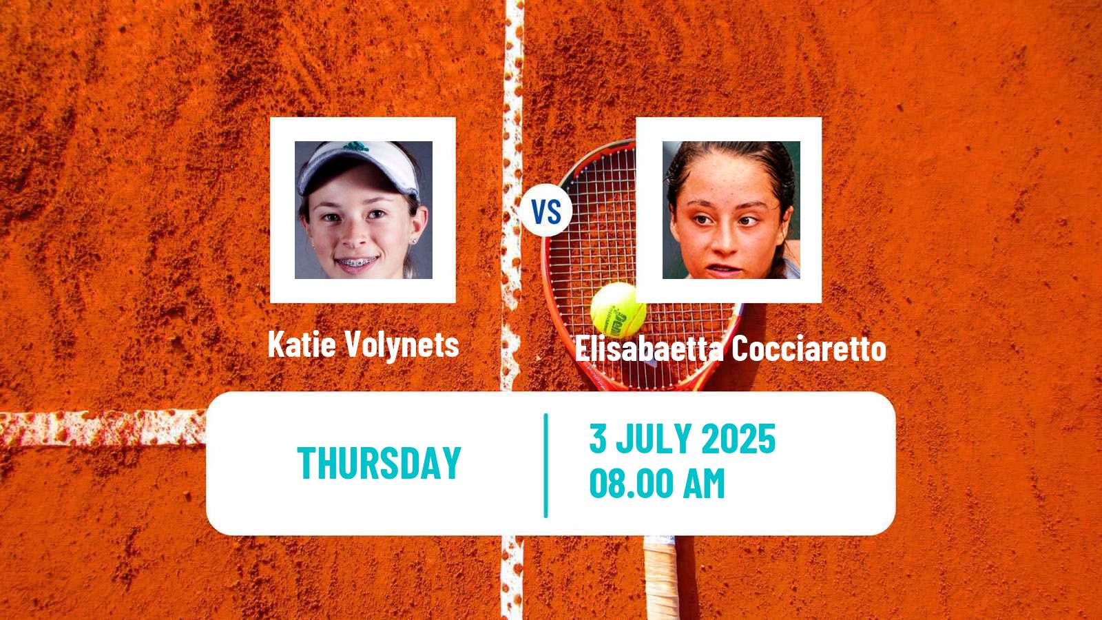 Tennis WTA Wimbledon Katie Volynets - Elisabaetta Cocciaretto