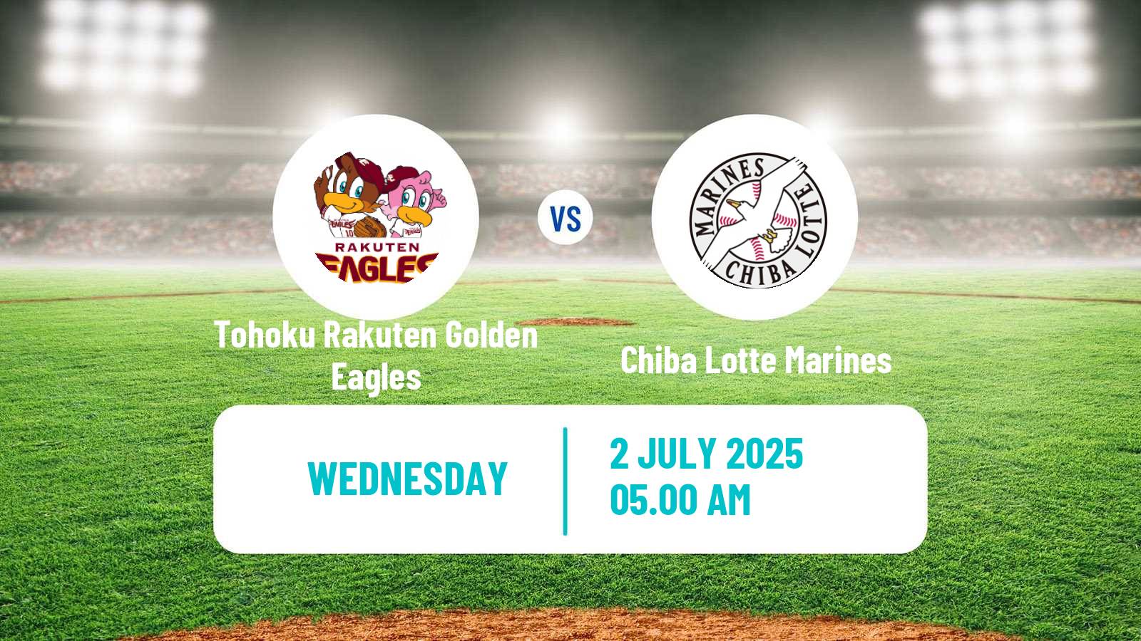 Baseball NPB Tohoku Rakuten Golden Eagles - Chiba Lotte Marines