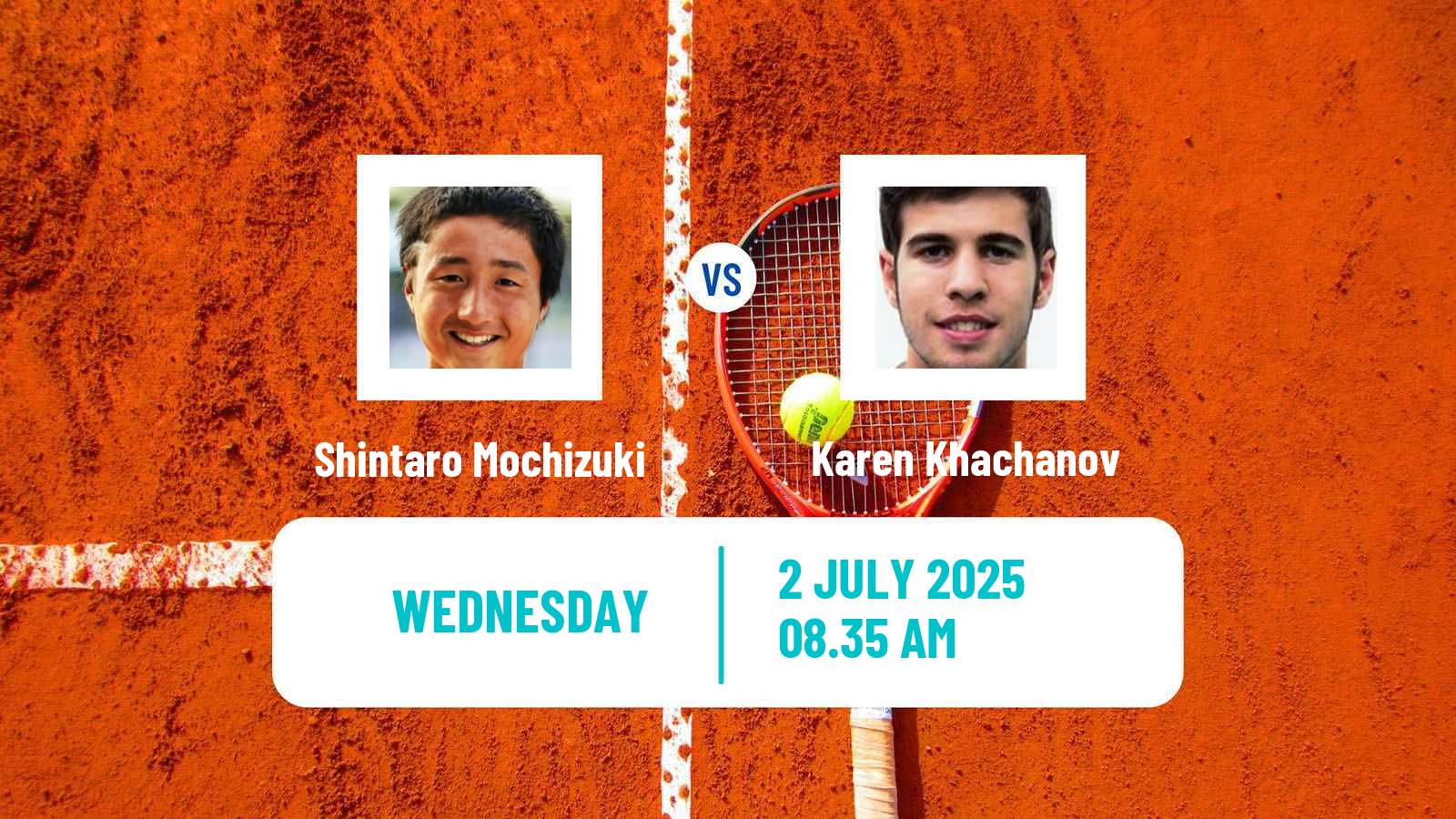 Tennis ATP Wimbledon Shintaro Mochizuki - Karen Khachanov