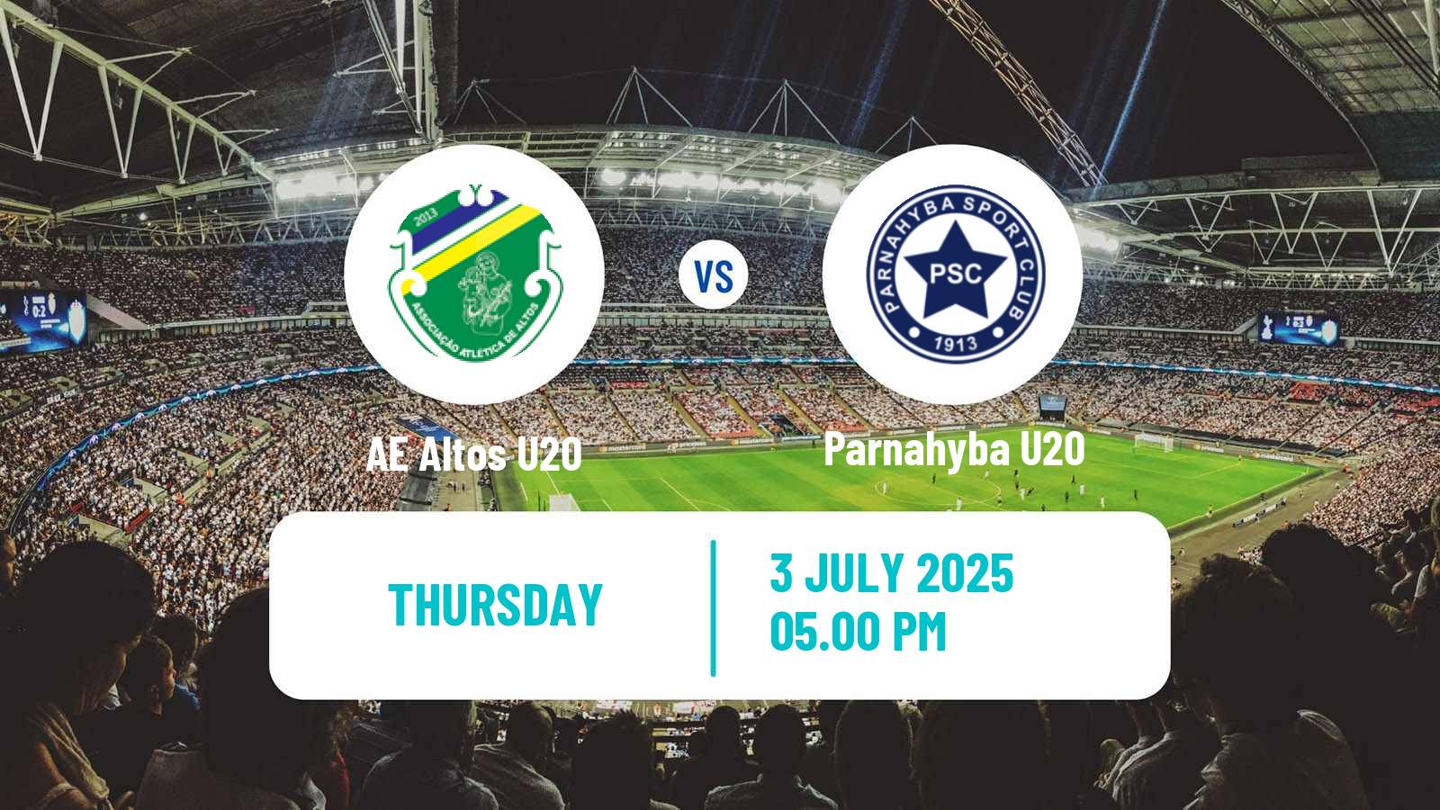 Soccer Brazilian Piauiense U20 Altos U20 - Parnahyba U20