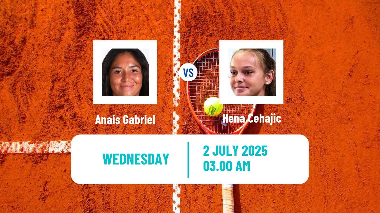Tennis ITF W15 Bissy Chambery Women Anais Gabriel - Hena Cehajic