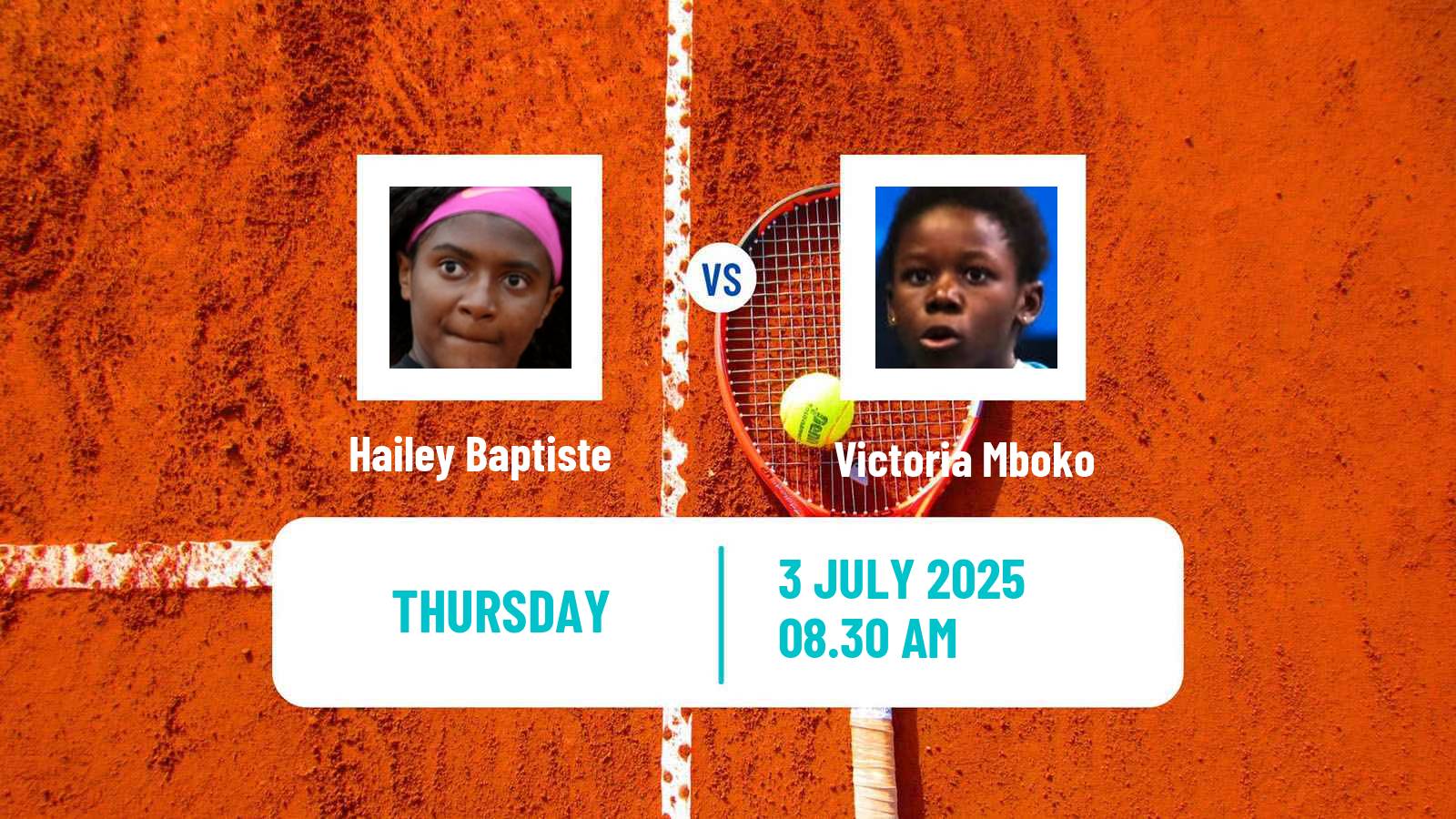 Tennis WTA Wimbledon Hailey Baptiste - Victoria Mboko