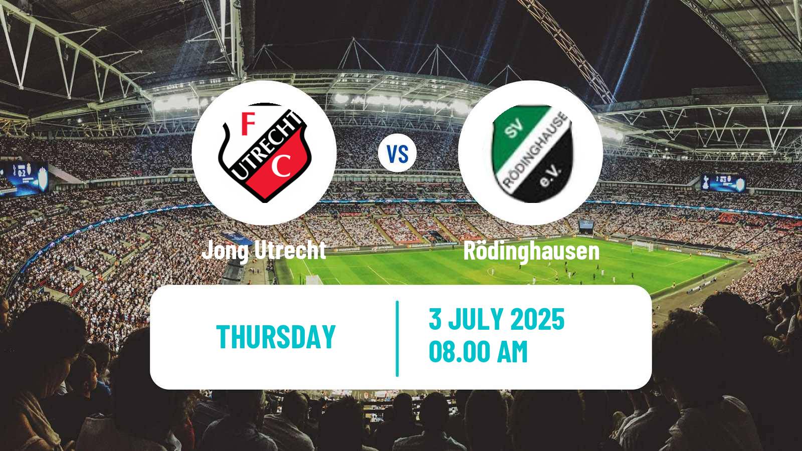 Football Club Friendly Jong Utrecht - Rödinghausen