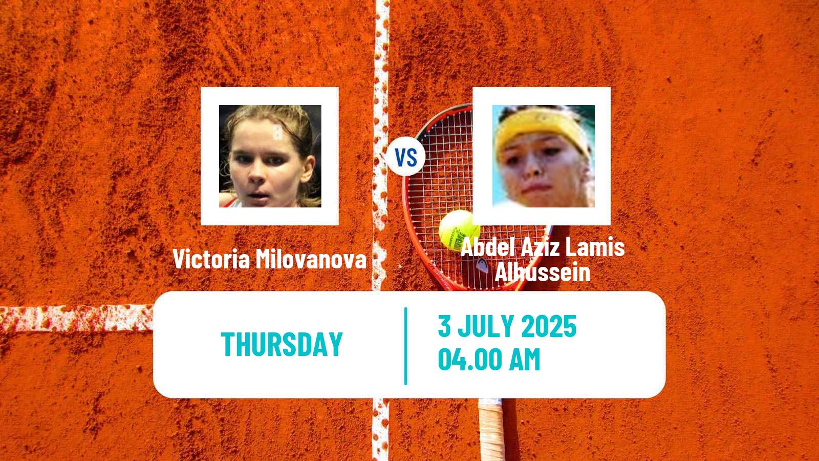 Tennis ITF W15 Monastir 26 Women Victoria Milovanova - Abdel Aziz Lamis Alhussein