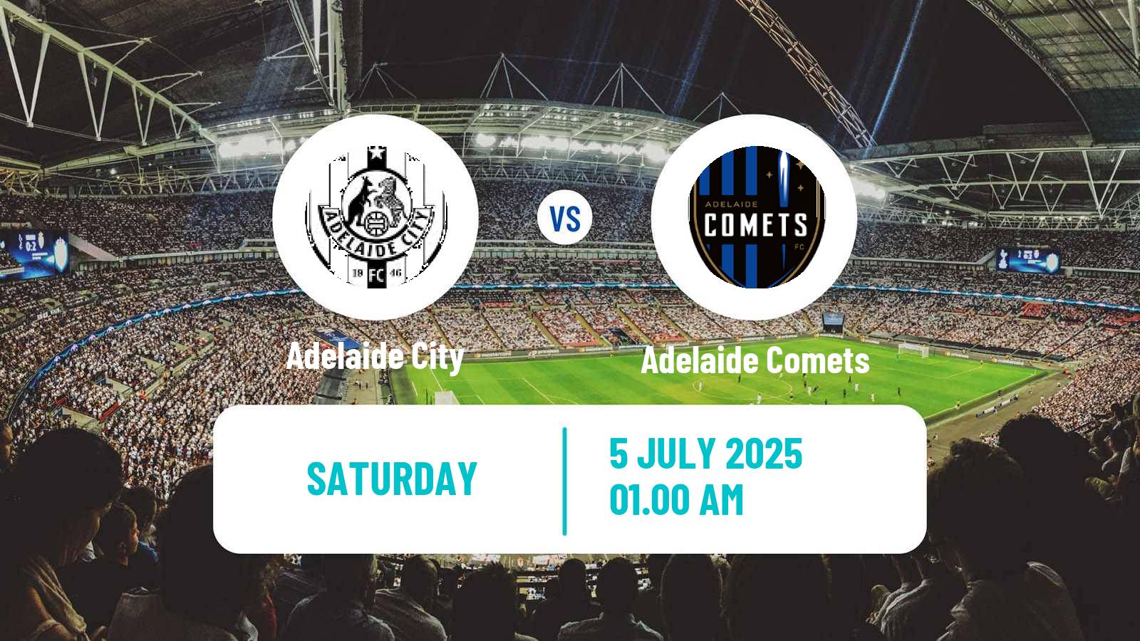 Soccer Australian NPL South Australian Adelaide City - Adelaide Comets