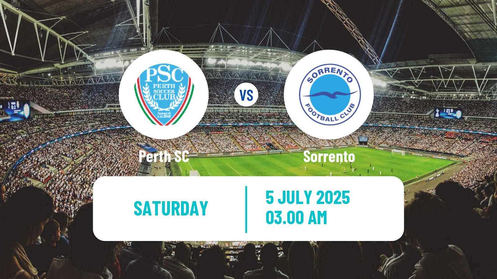 Soccer Australian NPL Western Australia Perth SC - Sorrento