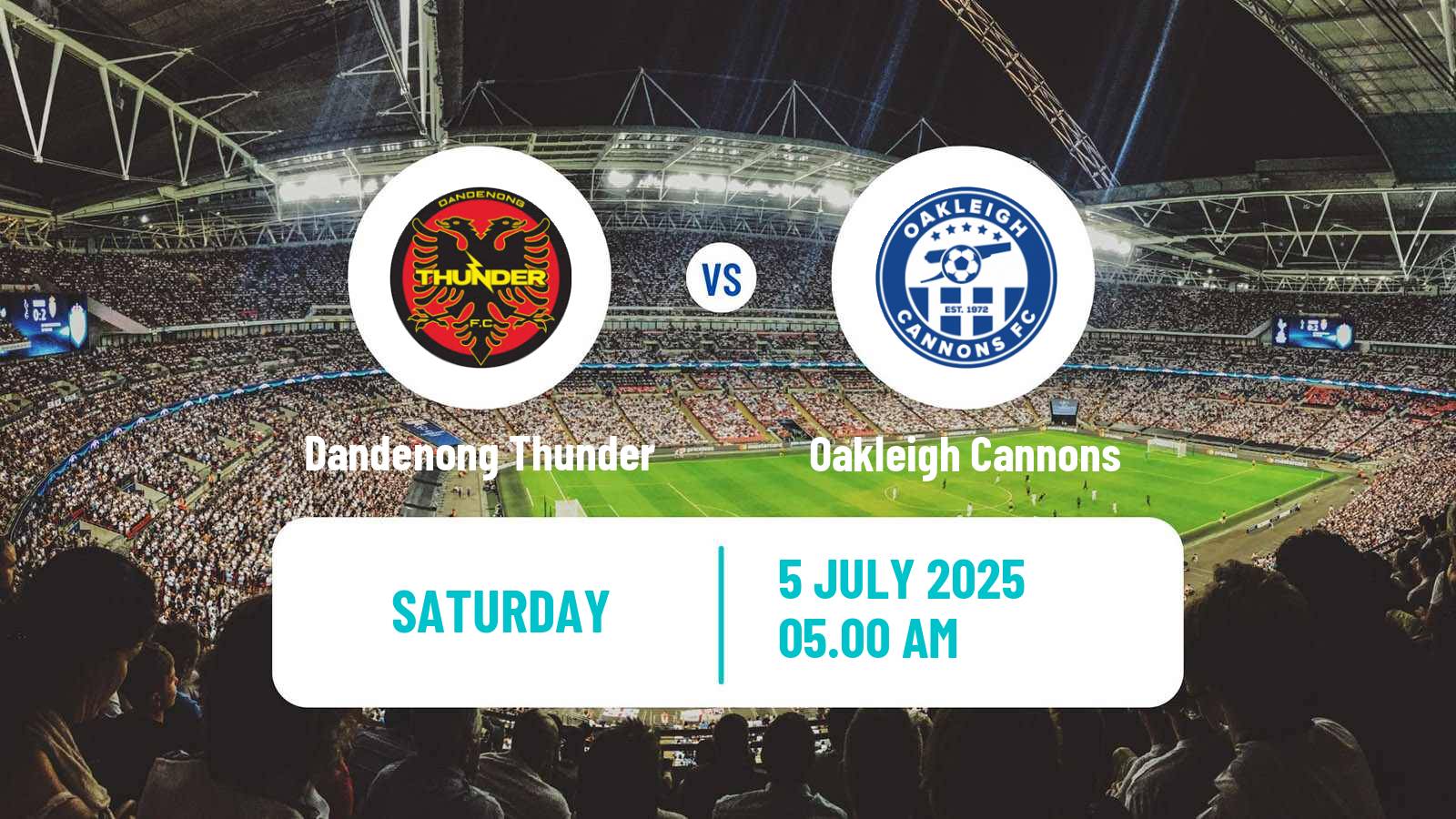 Soccer Australian NPL Victoria Dandenong Thunder - Oakleigh Cannons