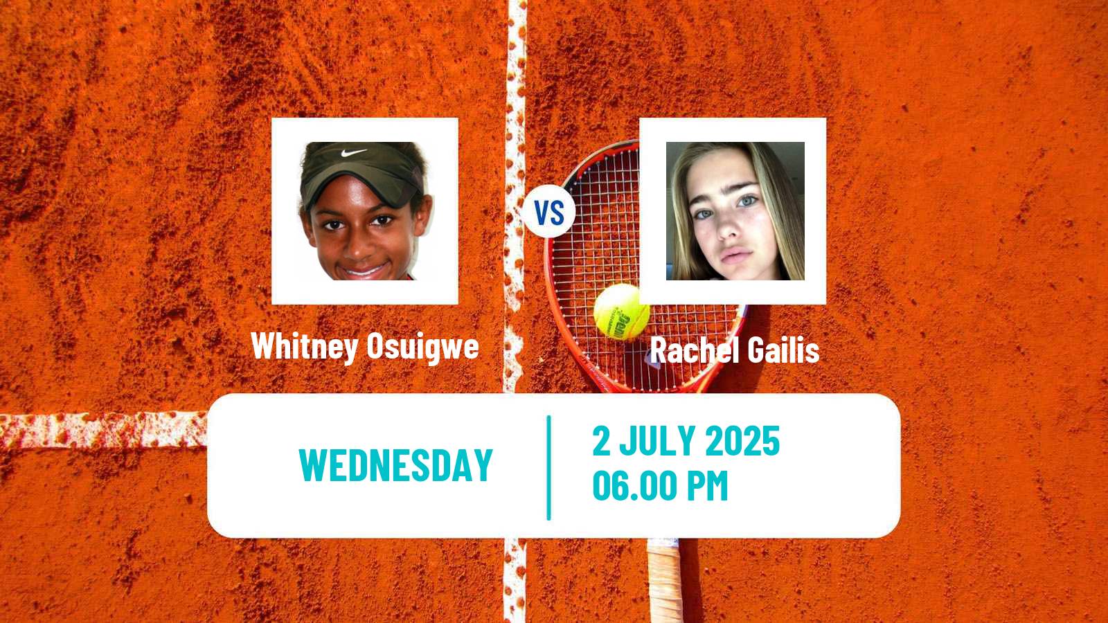 Tennis ITF W100 Cary Nc Women Whitney Osuigwe - Rachel Gailis