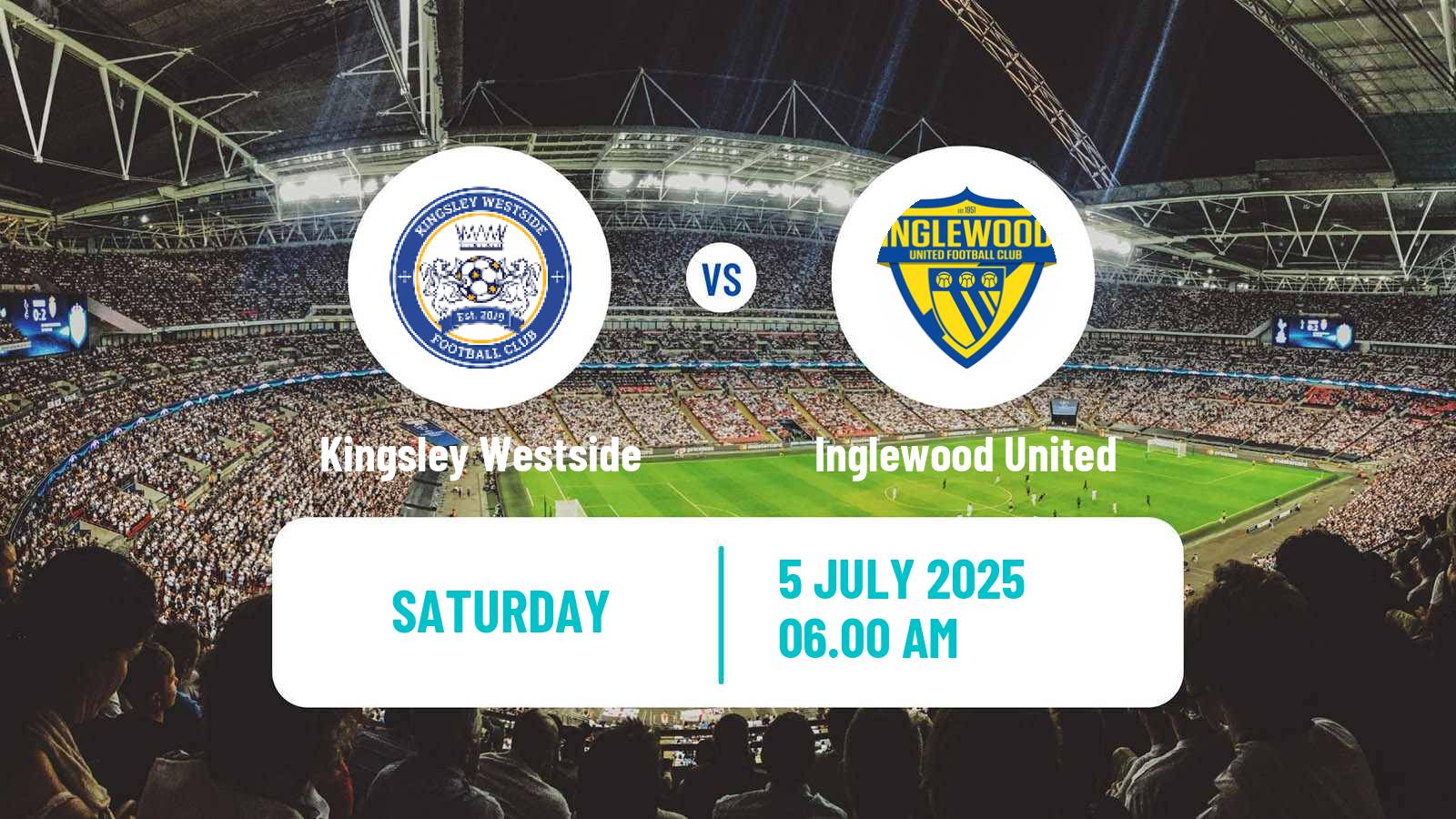 Soccer Australian WA State League Kingsley Westside - Inglewood United