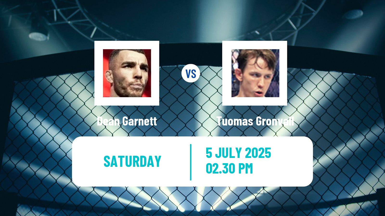 MMA Bantamweight Pfl Europe Tournament Men Dean Garnett - Tuomas Gronvall