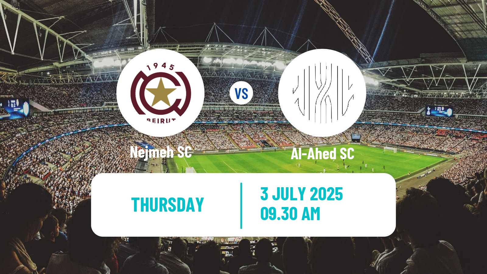 Soccer Lebanese Premier League Nejmeh - Al-Ahed