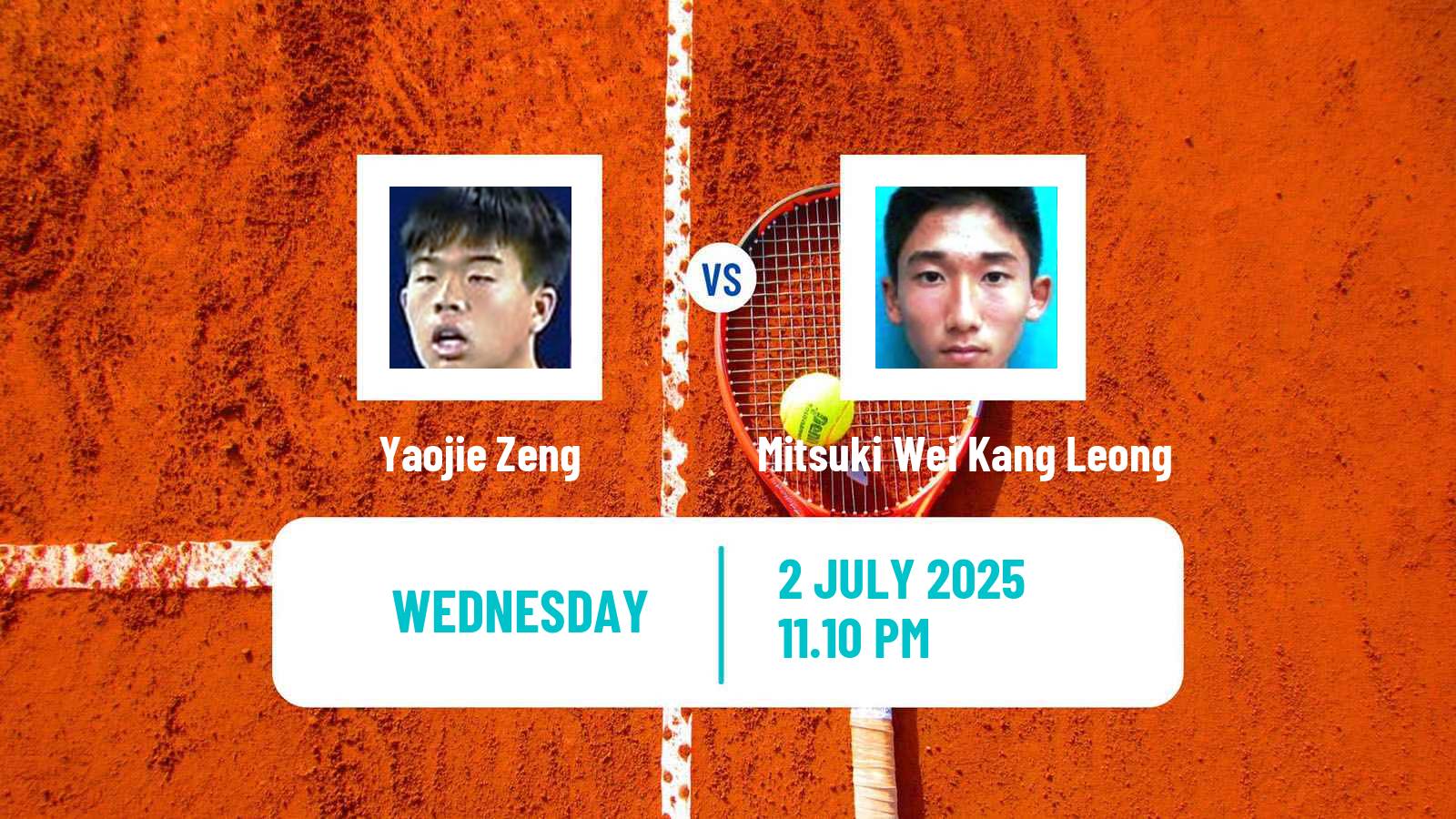 Tennis ITF M15 Maanshan 4 Men Yaojie Zeng - Mitsuki Wei Kang Leong