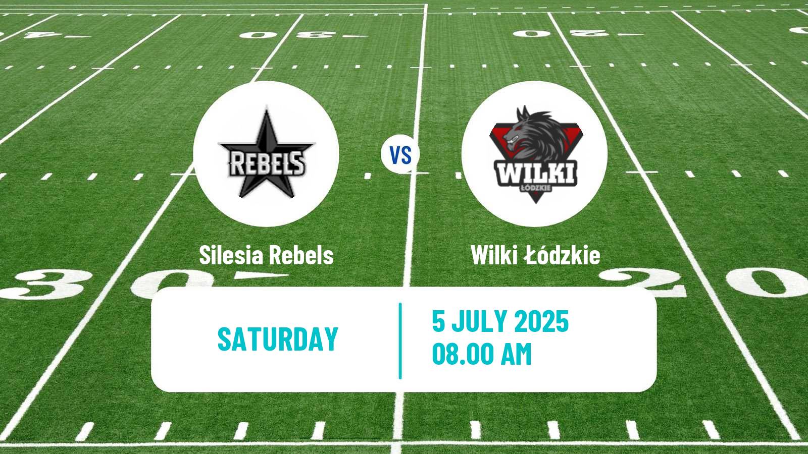 American football Polish PFL 1 Silesia Rebels - Wilki Łódzkie